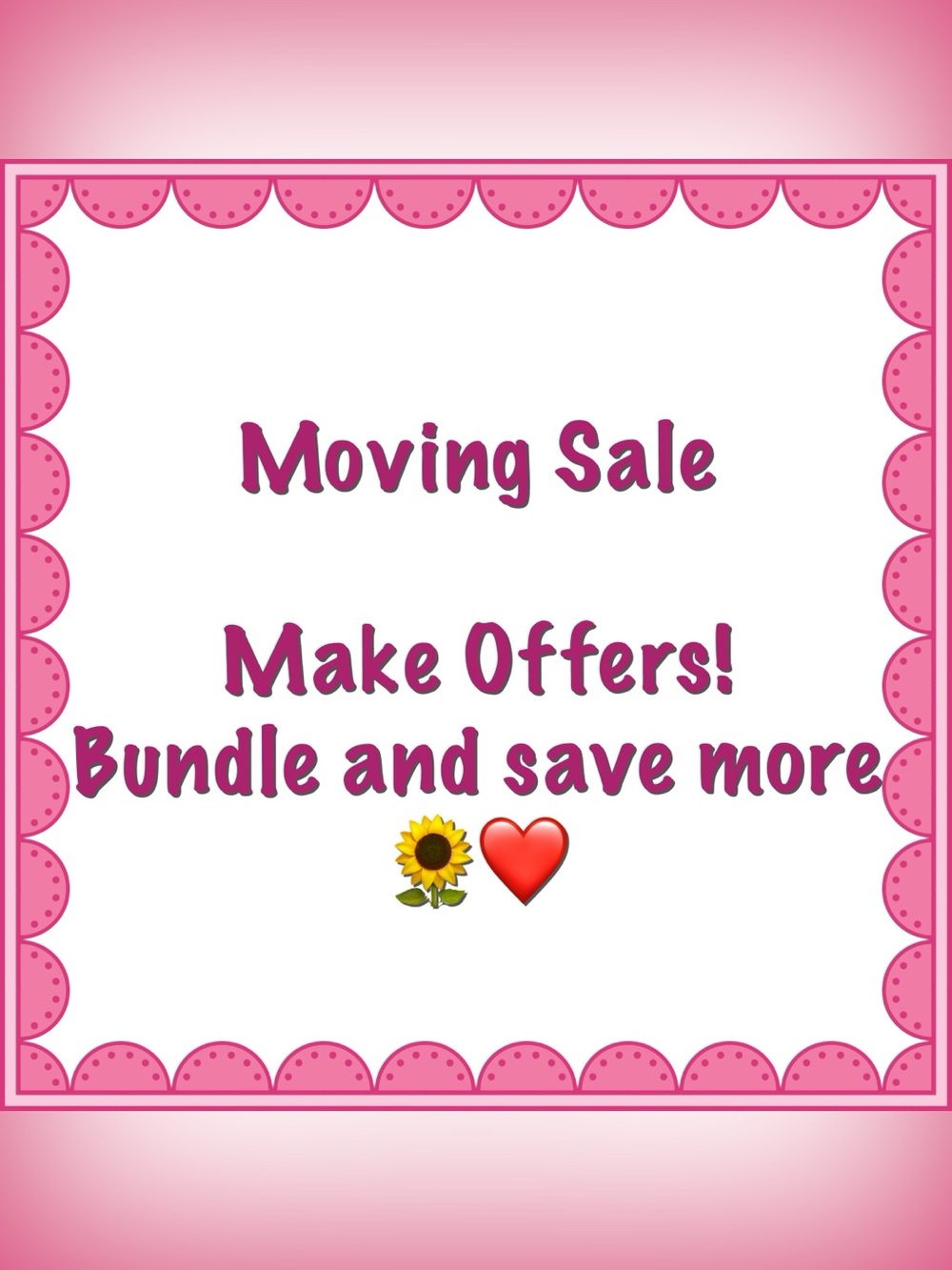 Moving Sale